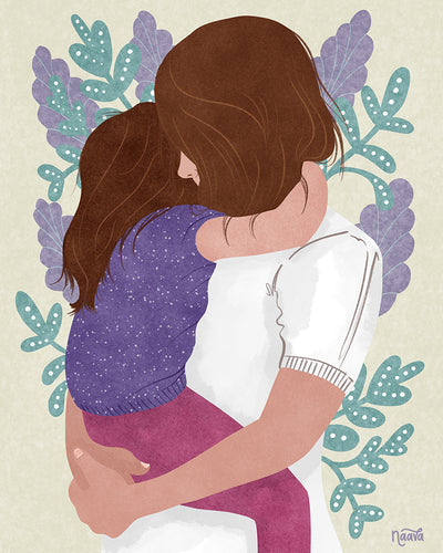 Mother and Child in Lilacs